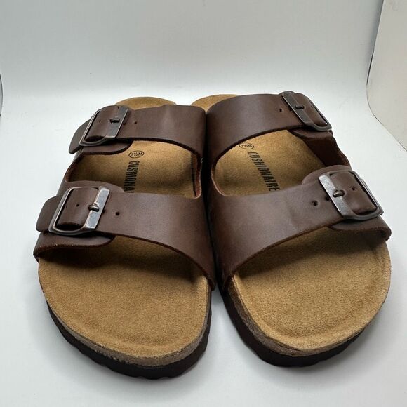 CUSHIONAIRE Women's Cork Footbed Sandal With +Comfort 7.5 BROWN - Picture 2 of 7
